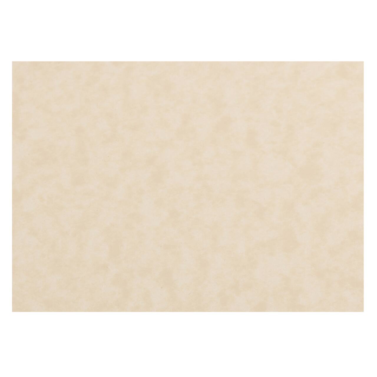 JAM Paper Natural 3.5" x 4.87" Blank Flat Parchment Note Cards, 50ct.